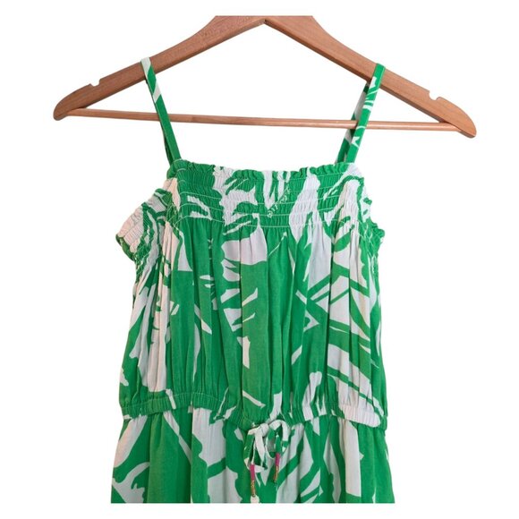 Girl's - Lilly Pulitzer For Target Green Palm Print Jumpsuit, Size Large (10/12) - Picture 3 of 9
